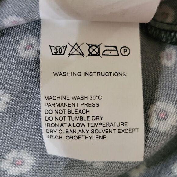 Farm Rio Intarsia Yellow and Black Floral Boho Long Sleeve Peasant Blouse - Picture 15 of 16